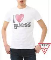 discount t-shirt guess hommes 2013 usa ss0042 blanc